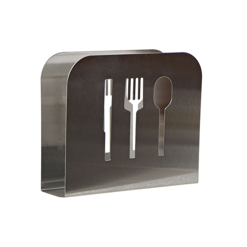 Napkin holder DKD Home Decor Pieces of Cutlery Silver Stainless steel