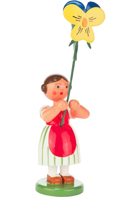 Alexander Taron 013-2001 Dregeno Easter Ornament Red Flower Girl