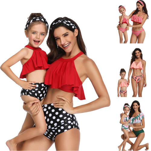 Family Women's Girls' Swimwear Sexy Bikini Sets