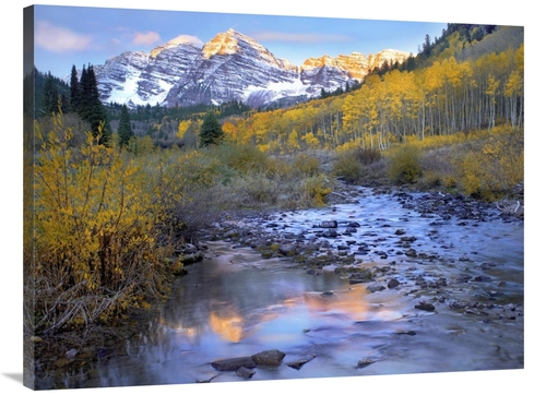 Global Gallery GCS-396284-3040-142 30 x 40 in. Maroon Bells & Maroon C