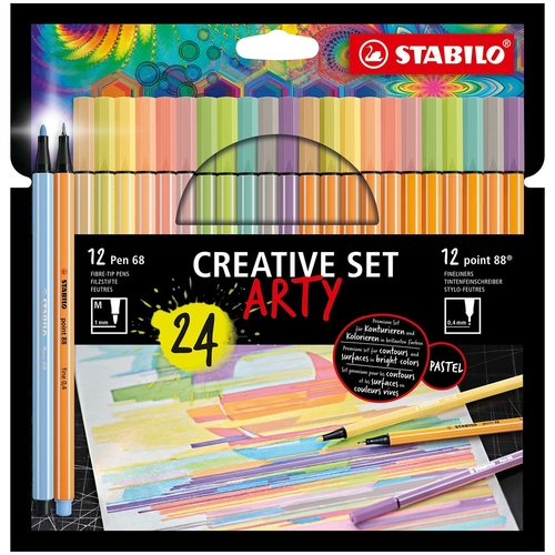 Set of Felt Tip Pens Stabilo Point 88 & Pen 68 Creative Arty