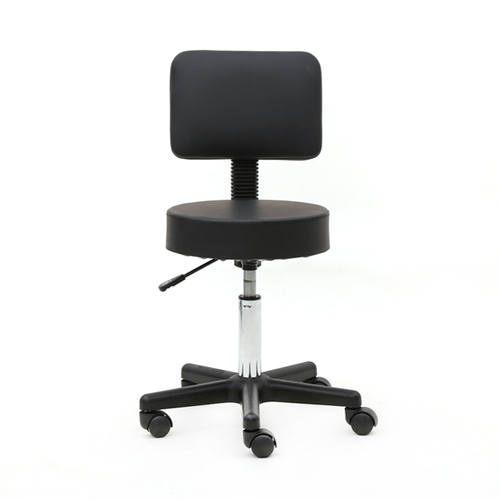 Round Shape Plastic Adjustable Salon Stool with Back