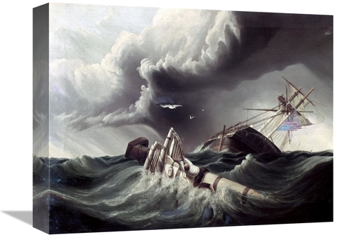 Global Gallery GCS-278264-16-142 16 in. Wreck of an American War-Sloop