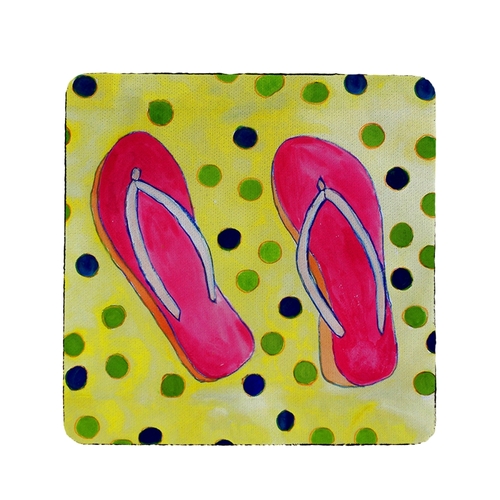 Betsy Drake CT404 Flip Flops Coaster - Set of 4