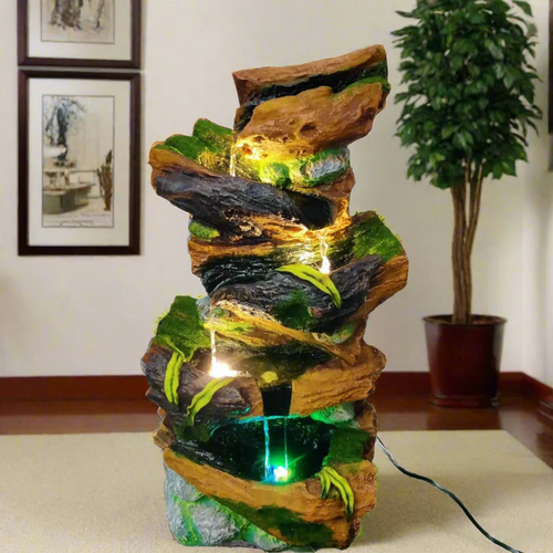 ALiLa Nature Waterfall Fountain for Home Office Hotel Living Room