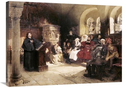 Global Gallery GCS-281441-36-142 36 in. Martin Luther Preaches in Wart