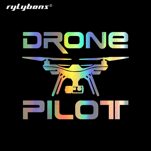 Rylybons 14.6CM*11.9CM Car Sticker UAV Drone Fun