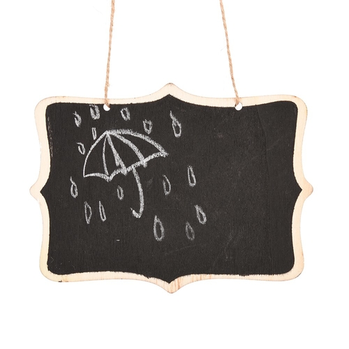 Wooden Wall mount Black Board With Rope/Wood