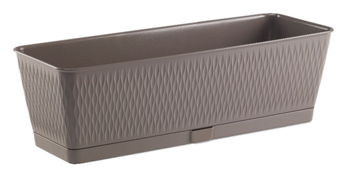 Deroma 7796741 6.3 x 7.1 x 19.7 in. D Gray Resin Ariel Balcony Planter