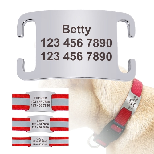Personalized Dog Id Tag Slid On Collar Stainless