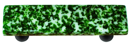 Hot Knobs HK8053-PB Granite Light Metallic Green & White Rectangle Gla