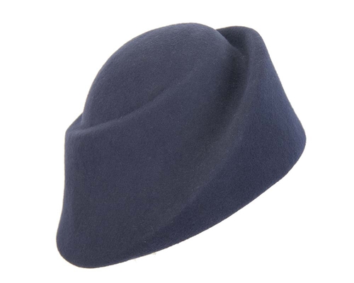 Unique navy ladies winter felt fashion hat