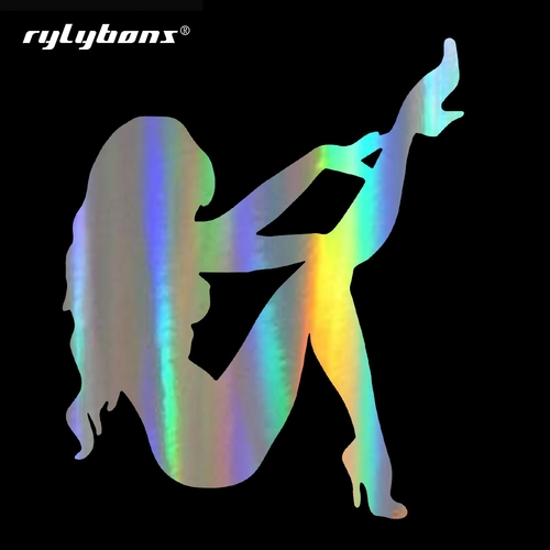 Rylybons 10*12cm  Sexy Woman Car Stickers Door