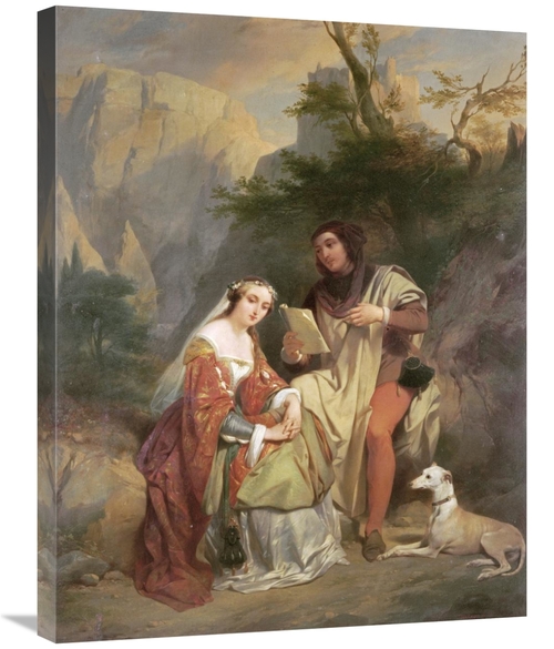 Global Gallery GCS-266170-30-142 30 in. Petrarch & Laura Art Print - N