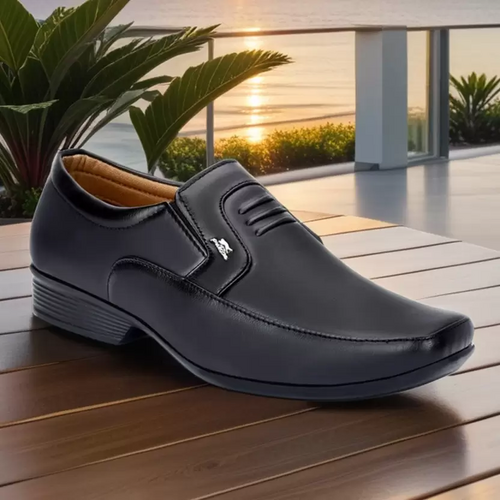 Synthetic Leather Formal Office Shoes Size 10 color BLACK