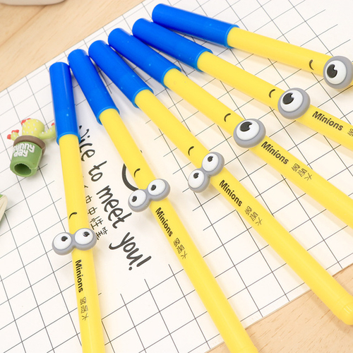 2 pcs Cute Cartoon eye Gel Pen black Neutral pen