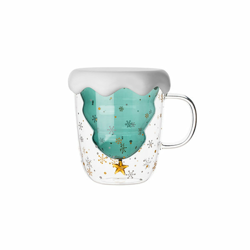 Glass Christmas Tree Mug