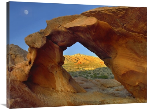 30 x 40 in. Arch Rock & Moon, Valley of Fire State Park, Nevad
