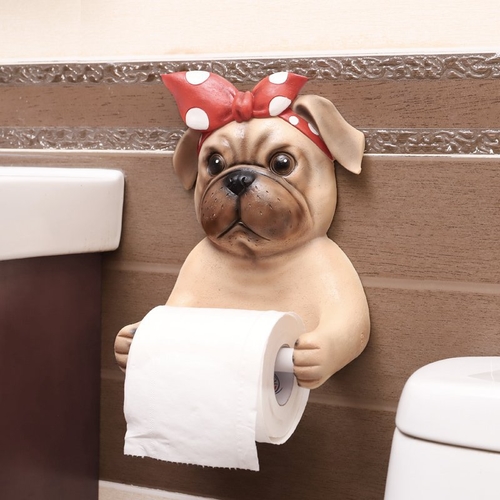 Bulldog Toilet Paper Cover Holder