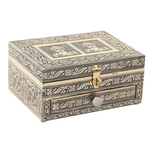 Jewelry box DKD Home Decor 17,5 x 12,5 x 8,5 cm Champagne Beige Wood