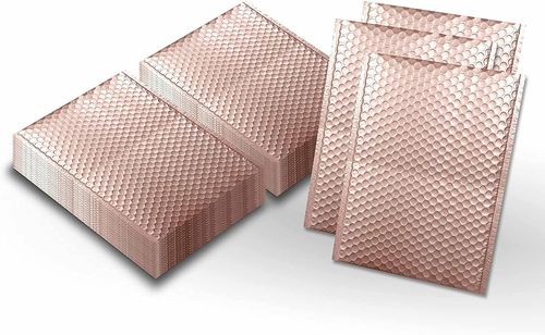 Rose Gold Bubble Mailers Pack of 100 Bubble Poly Mailers 7.25 x 11