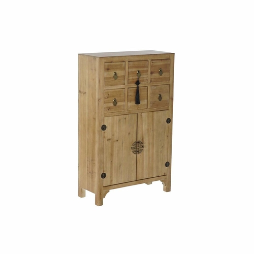 Chest of drawers DKD Home Decor Black Red Natural Fir MDF Wood