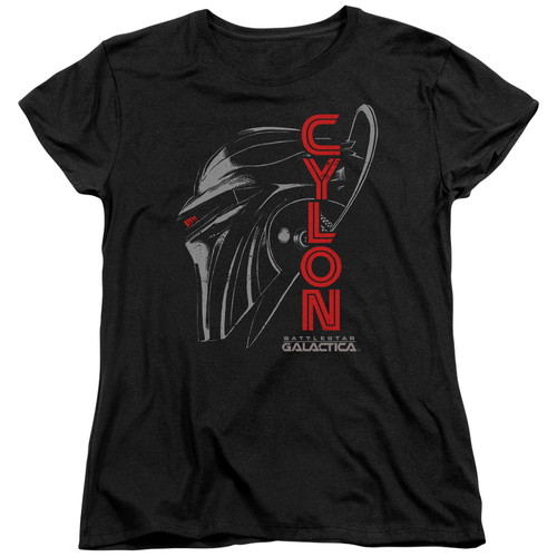 Trevco BSG286-WT-4 BSG & Cylon Face Womens Cotton Short Sleeve T-Shirt