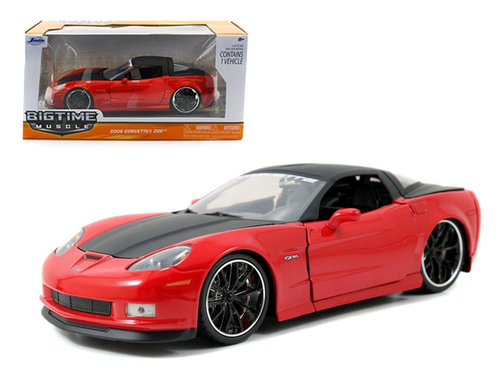2006 Chevrolet Corvette Z06 Red 1/24 Diecast Car Model by Jada