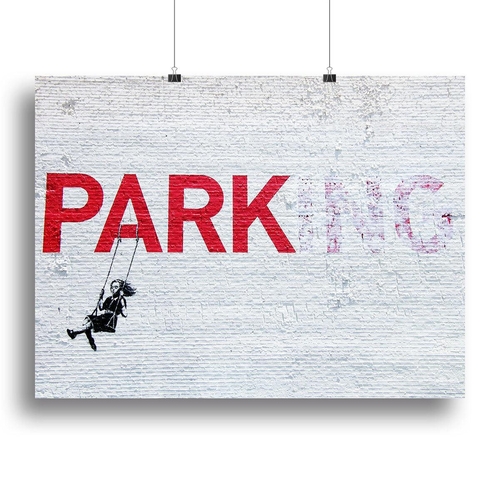 Banksy Swing Girl Canvas Print or Poster