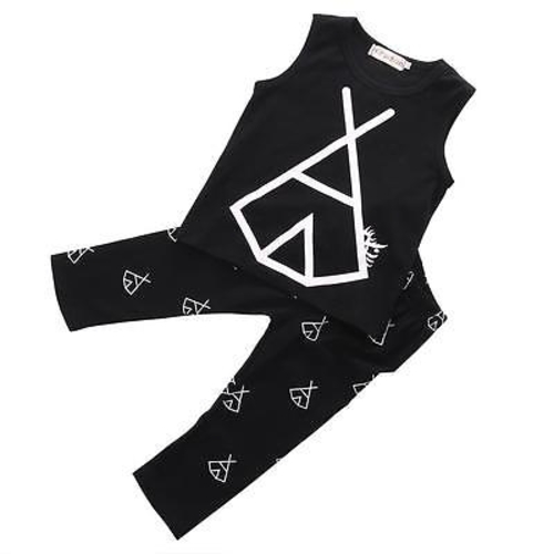 2016 New Fashion 2pcs Newborn Girls Geometric 