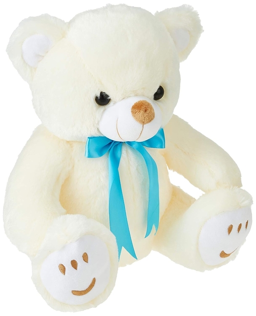Teddy Bear, Cute, Soft Toy (33 Cm, White, Cream)