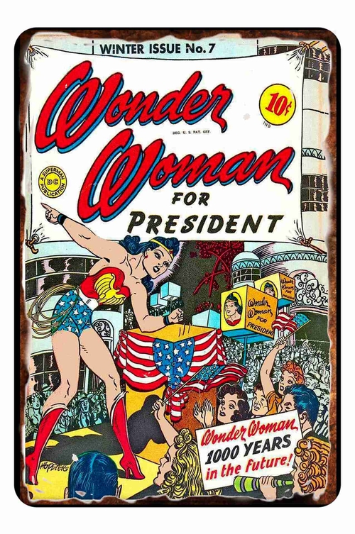 Wonder Women Comic Book Metal  8 x 12 inch Tin Sign