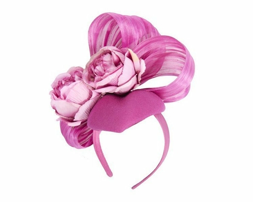 Bespoke Fuchsia Winter fascinator