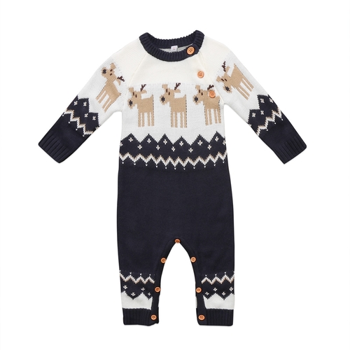 Cute Newborn Baby Boy Girl Deer Wool Knitting Long