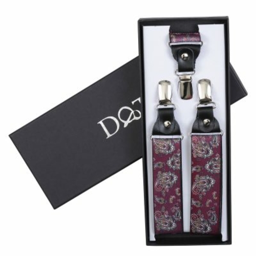 Paisley Braces - Burgundy