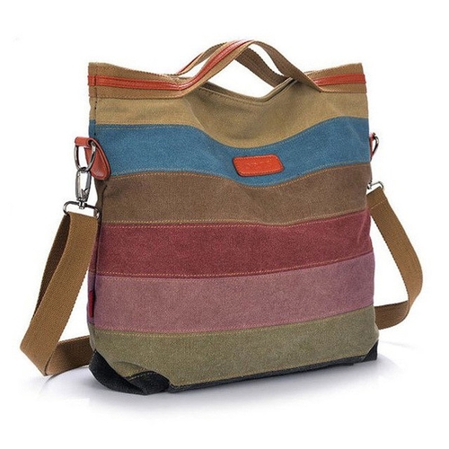 bags for Women Canvas Striped Crossbody