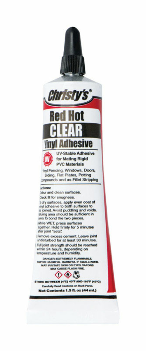 Keeney 4614285 8 oz Clear Adhesive for PVC & Vinyl  Clear