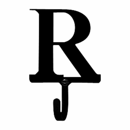 Wrought Iron Letter R Wall Hook Small