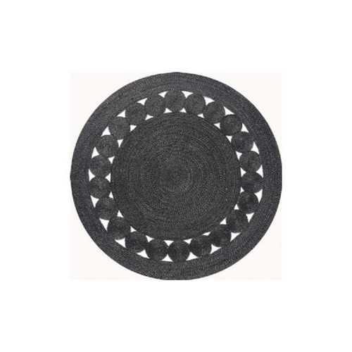 Dot Rose Black Rug
