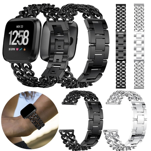 Double Row Cowboy Chain Alloy Watch Band Wrist