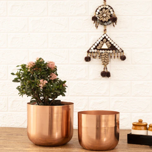 Luxe Rose Gold Planters (Pack of 2)