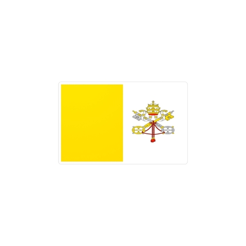 Autocollant Drapeau du Vatican  en plusieurs tailles