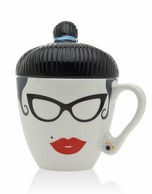 Godinger 62108 Lady Hipster Rockabilly Mug