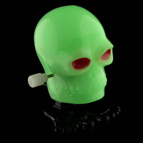 Fun Kids Wind Up Skull - Glow in the Dark