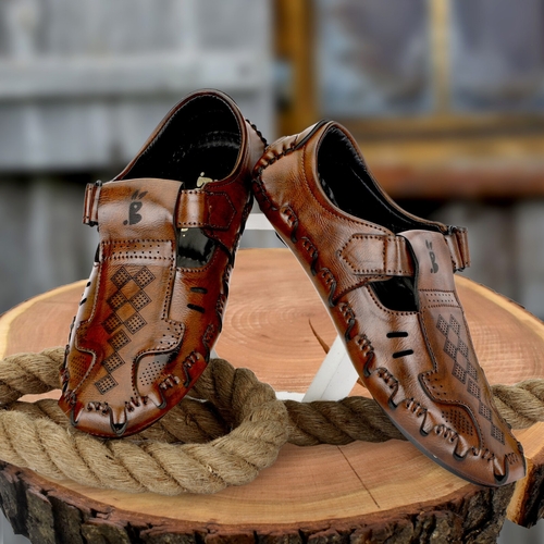 Buxton Men’s Brown Roman Sandal