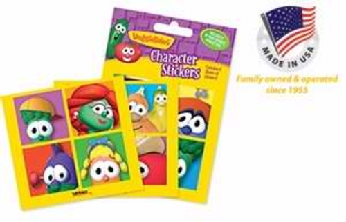 Tabbies 049391 Sticker-Veggie Tale Characters, Assorted - Pack of 