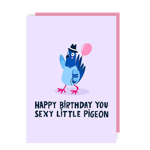 Little Pigeon Funny Birthday Card (Pack of 6)