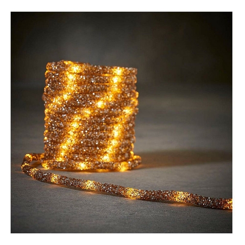 Wreath of LED Lights House of Seasons Rope 8 Functions LED Light White