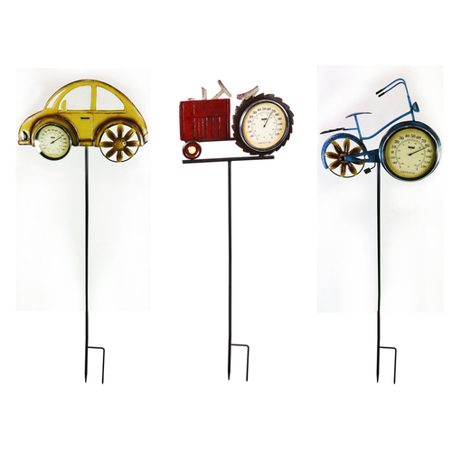 Meadow Creek 8016083 Iron Assorted Color 47 in. Thermometer Outdoor Ga
