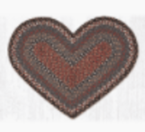 Earth Rugs 10-043 Burgundy-Blue-Gray Heart Rug